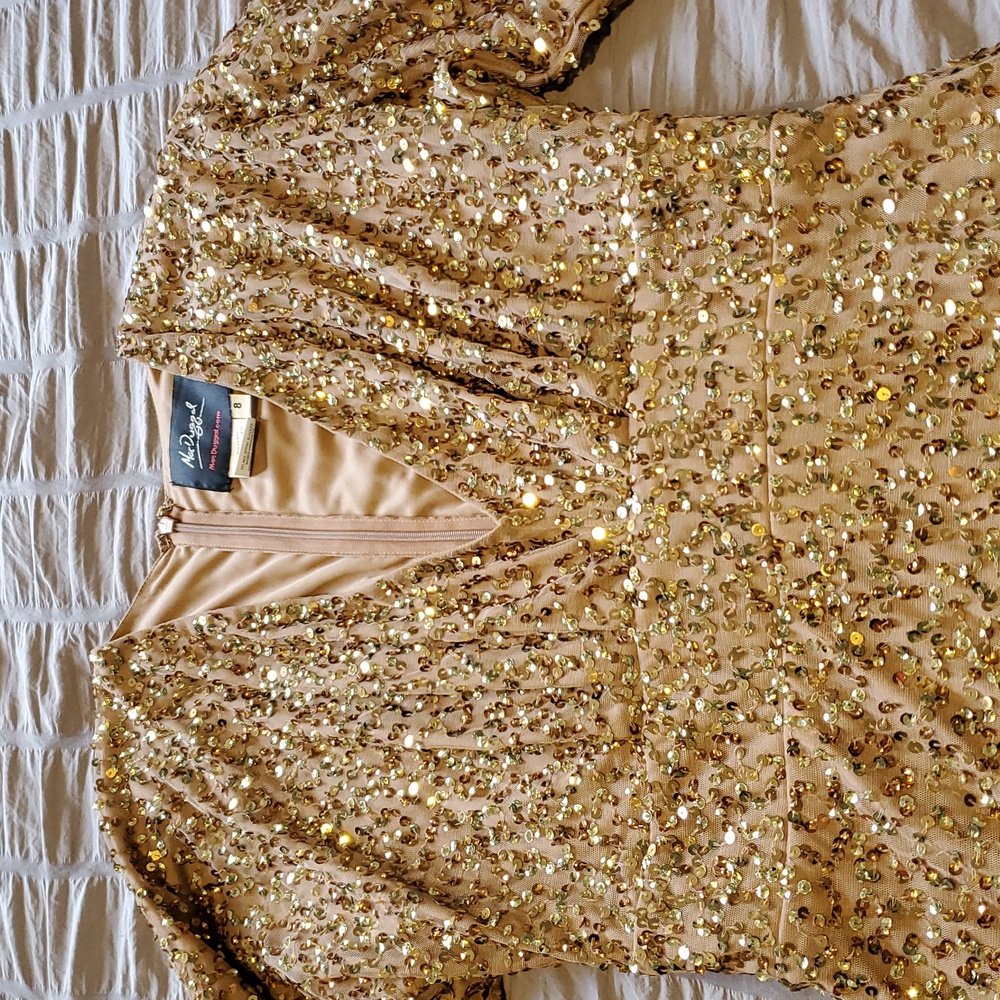 MacDuggal bronze Sequin gown Size 8 and 6 available new with tags - Picture 13 of 14